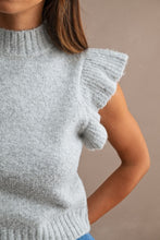 Ruffle Sleeveless Sweater