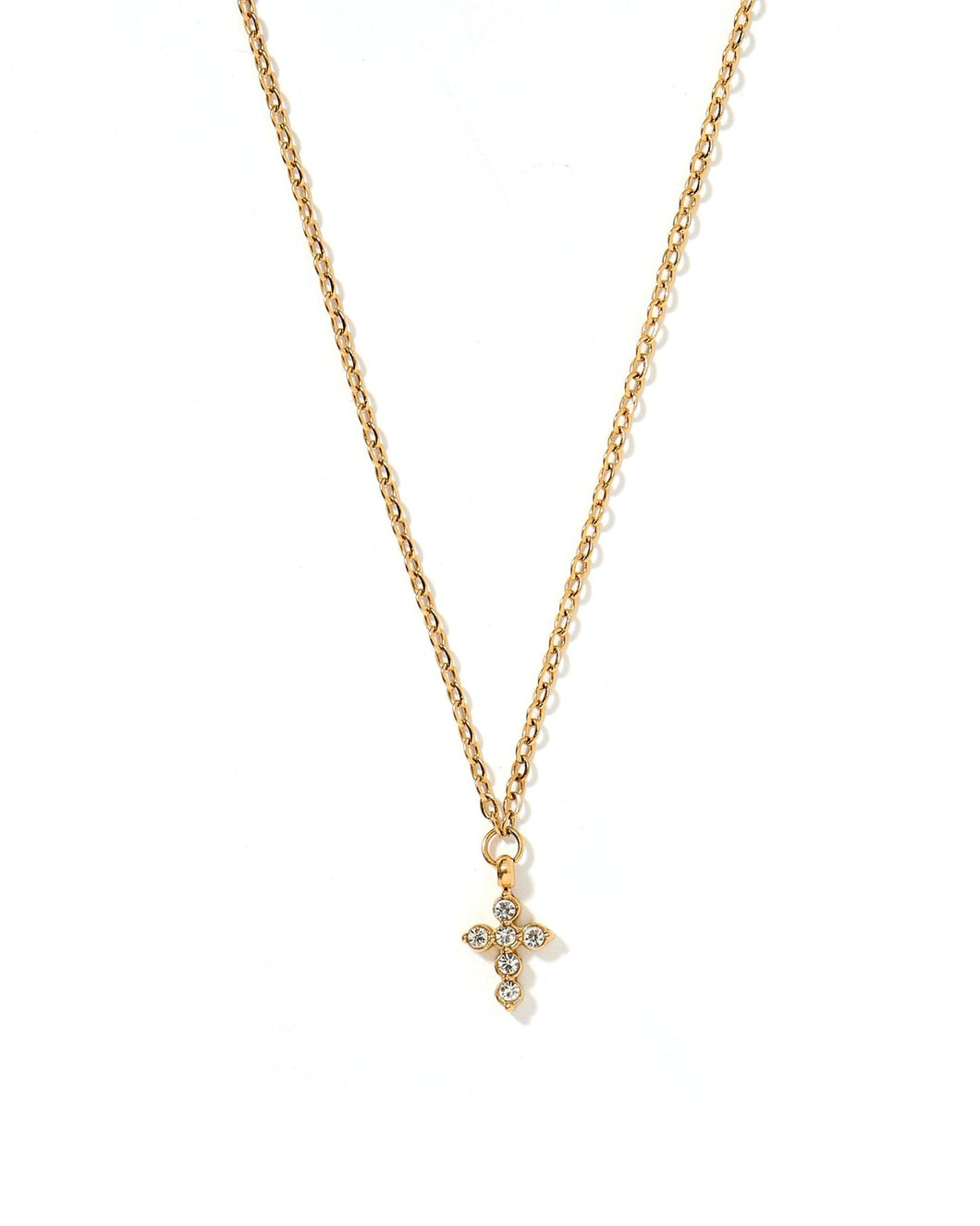 Carly Gold Cross Necklace