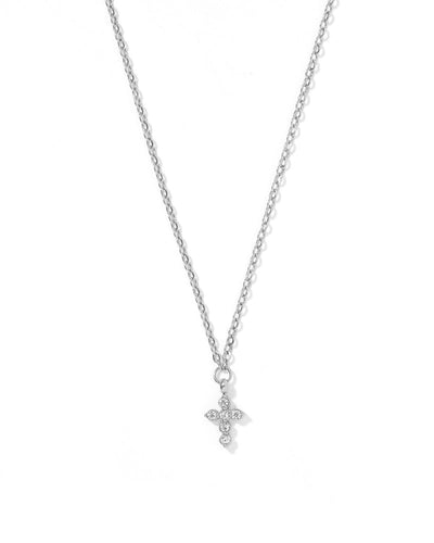 Carly Cross Silver Necklace