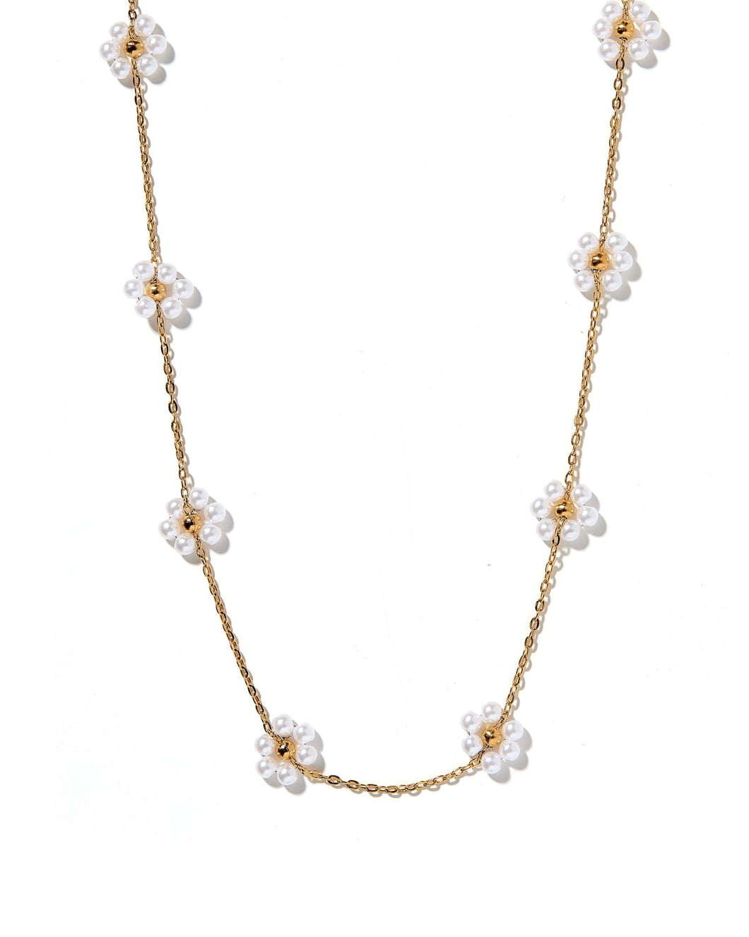 Gracie Flower Pearl Necklace