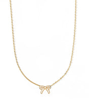 Sadie White Bow Necklace