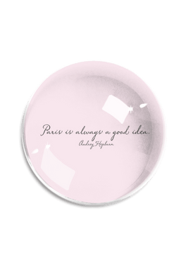 PARIS IS ALWAYS CRYSTAL PAPERWEIGHT