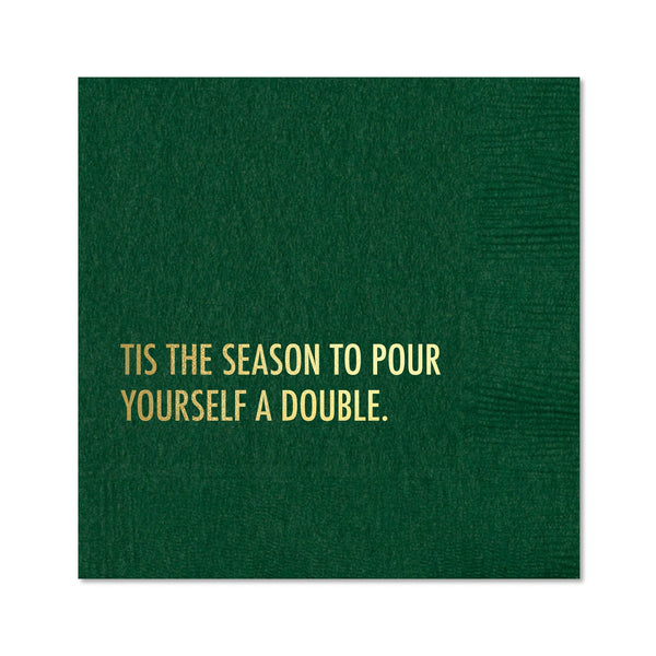Pour A Double Holiday Napkin