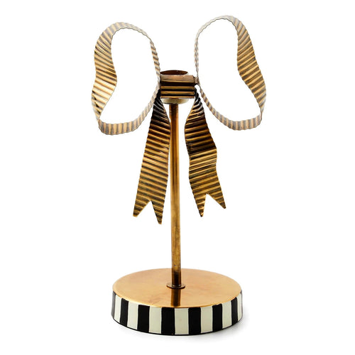 Bow Short Metal Candle Holder