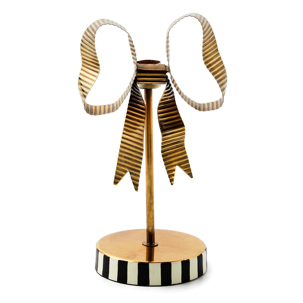 Bow Short Metal Candle Holder