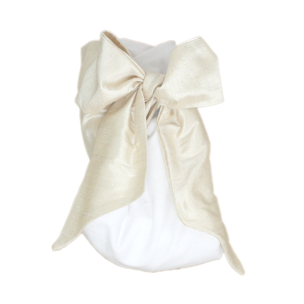BOW SWADDLE SILK PEARL