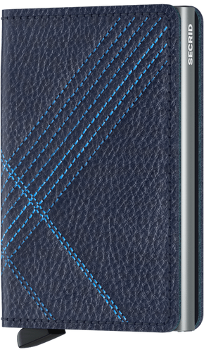 Slimwallet-Stitch Linea Navy