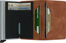 SLIMWALLET VINTAGE COGNAC-SILVER