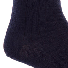 Black Ribbed Mid Calf Sock