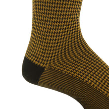 BLK & GOLD HOUNDSTOOTH MC SOCK