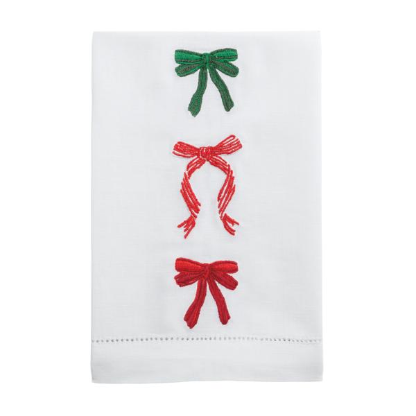 Three Bows Embroidered Towel
