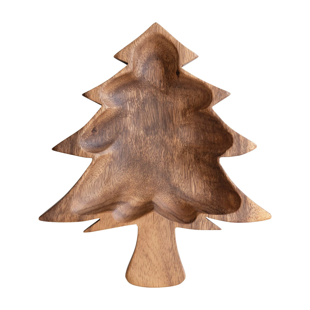 ACACIA WOOD TREE SHAPED BOWL