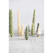 TREE SHAPED TAPER CANDLES IN BOX S/2 EVERGREEN COLOR