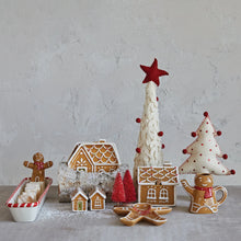 GINGERBREAD MAN W/SCARF SHAPED PLATTER