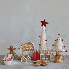 CRACKER DISH W/CANDY CANE EDGE AND GINGERBREAD MAN