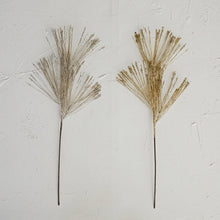 LONG NEEDLE PINE SPRAY W/GLITTER CHAMPAGNE FINISH