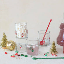 Candy Cane Drinking Glass 16oz