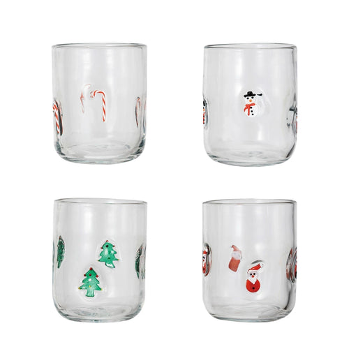 Snowman Drinking Glass 16oz