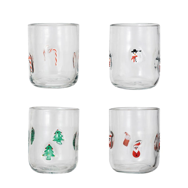 Snowman Drinking Glass 16oz