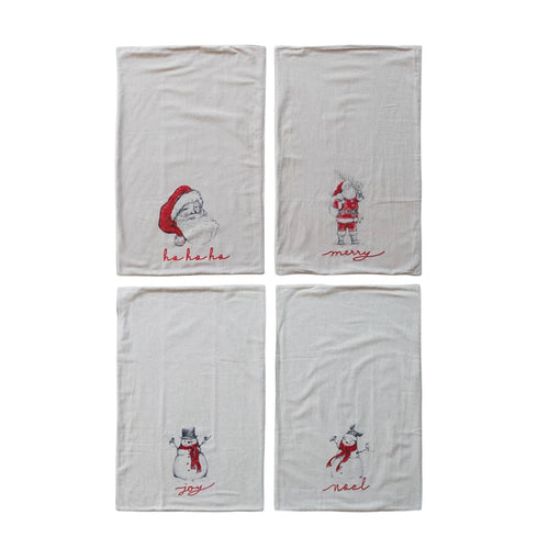 Snowman Joy Tea Towel