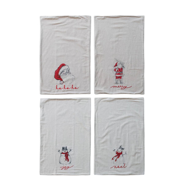 Snowman Joy Tea Towel