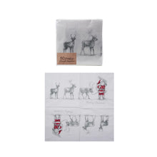 Santa Leading Reindeer Paper Napkins