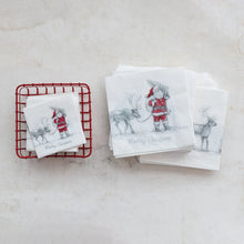 Santa Leading Reindeer Paper Napkins
