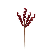 Red Tinsel Curly Stem