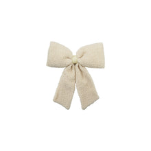 Faux Sherpa Clip On Bow