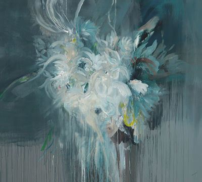 GREY FLORA ART 60X54