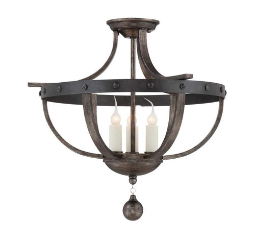 Reclaimed Wood Semi-Flush Mount, Lighting, Laura of Pembroke