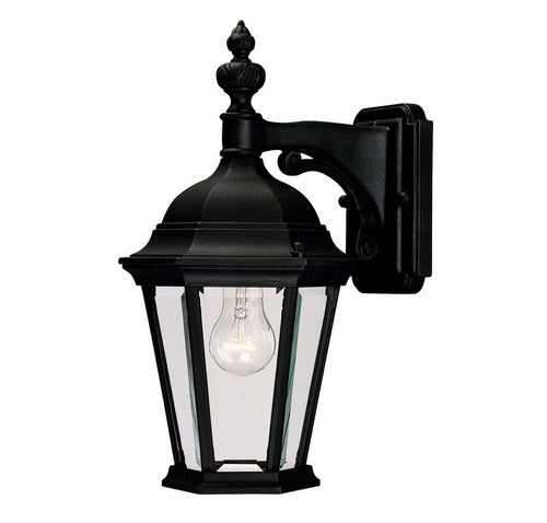 Textured Black Outdoor 1 Light Wall Lantern, Lighting, Laura of Pembroke