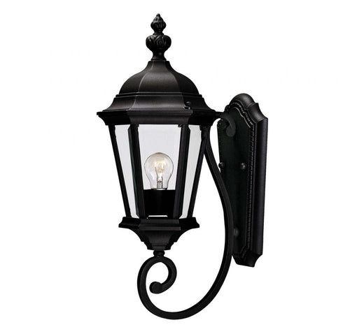Textured Black Outdoor 1 Light Wall Lantern, Lighting, Laura of Pembroke