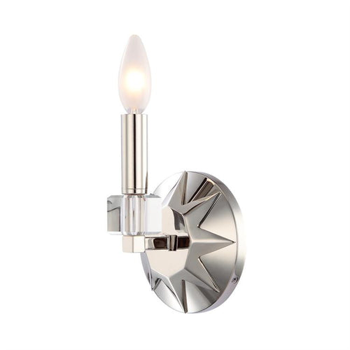 Polished Nickel 1 Light Sconce, Lighting, Laura of Pembroke
