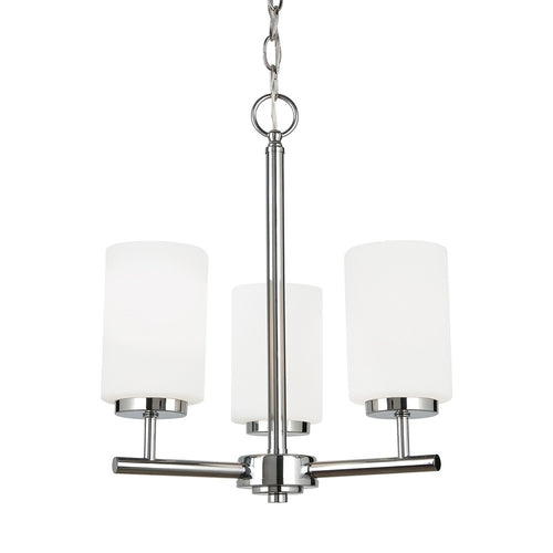 Sleek Chrome 3 Light Chandelier, Lighting, Laura of Pembroke