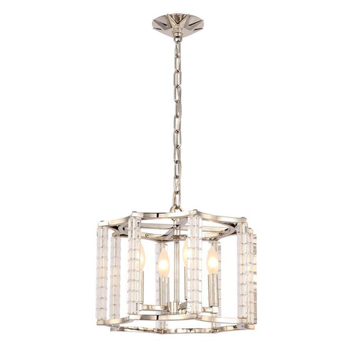 Polished Nickel 4 Light Mini Chandelier, Lighting, Laura of Pembroke