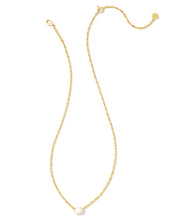 Cailin Crystal Gold Pendant Necklace-Mother of Pearl