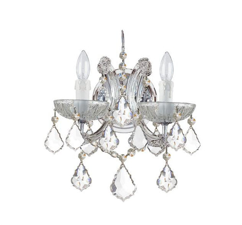 2 Light Crystal Sconce, Lighting, Laura of Pembroke
