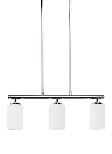 Sleek Chrome 3 Light Island Pendant, Lighting, Laura of Pembroke
