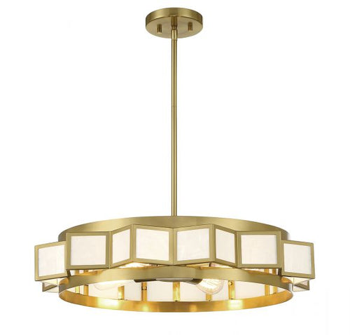 GIDEON 4-LIGHT CHANDELIER, WARM BRASS