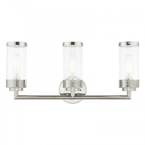 Hillcrest 3 Light Polished Chrome Bath Vanity, Lighting, Laura of Pembroke