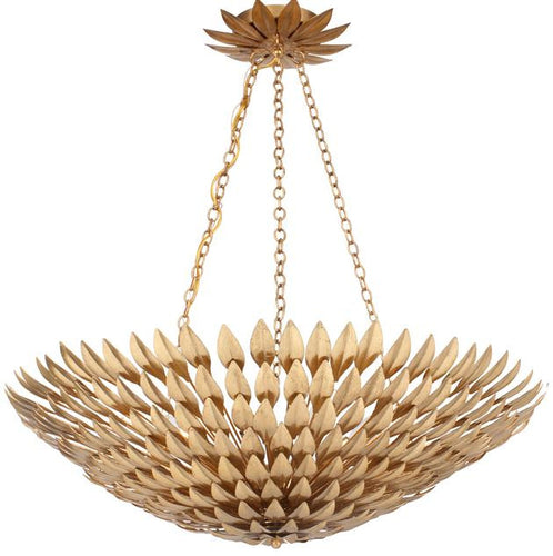 Gold Leaf 8 Light Chandelier, Lighting, Laura of Pembroke