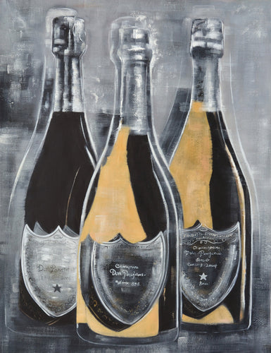 CHAMPAGNE BOTTLES W/FRAME