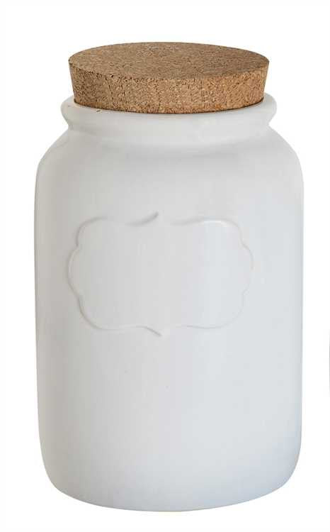 White Ceramic Canister, Gifts, Laura of Pembroke