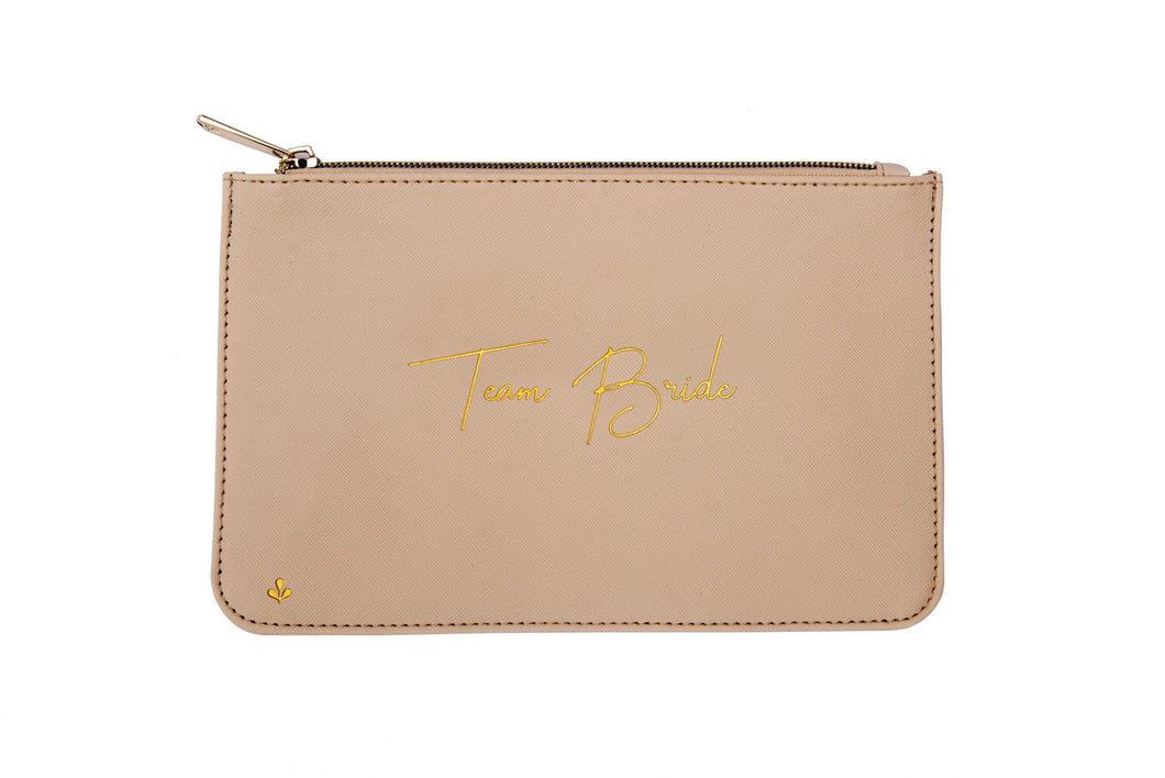 ZIPPER POUCH TEAM BRIDE CREAM