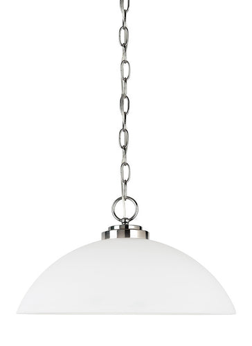 Sleek Chrome 1 Light Pendant, Lighting, Laura of Pembroke