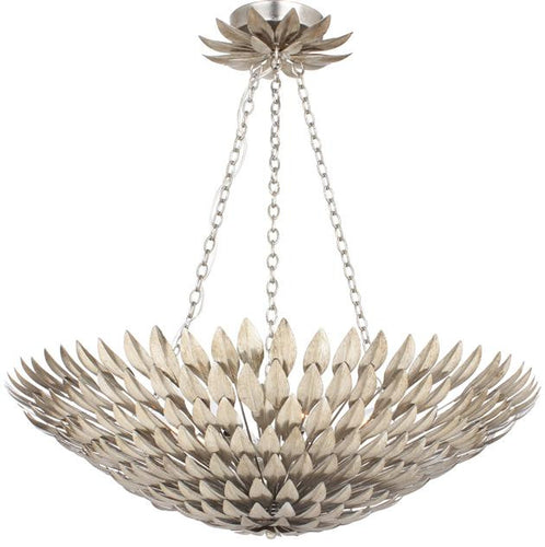 Silver Leaf 8 Light Chandelier, Lighting, Laura of Pembroke