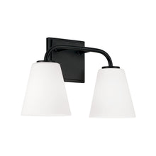 BRODY 2-LIGHT VANITY, MATTE BLACK