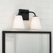 BRODY 2-LIGHT VANITY, MATTE BLACK