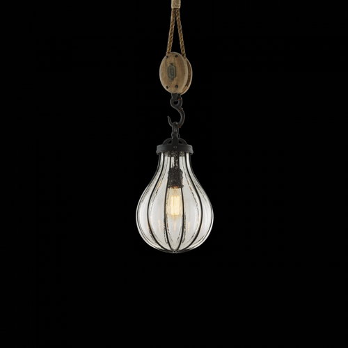Vintage Iron Small 1 Light Pendant, Lighting, Laura of Pembroke